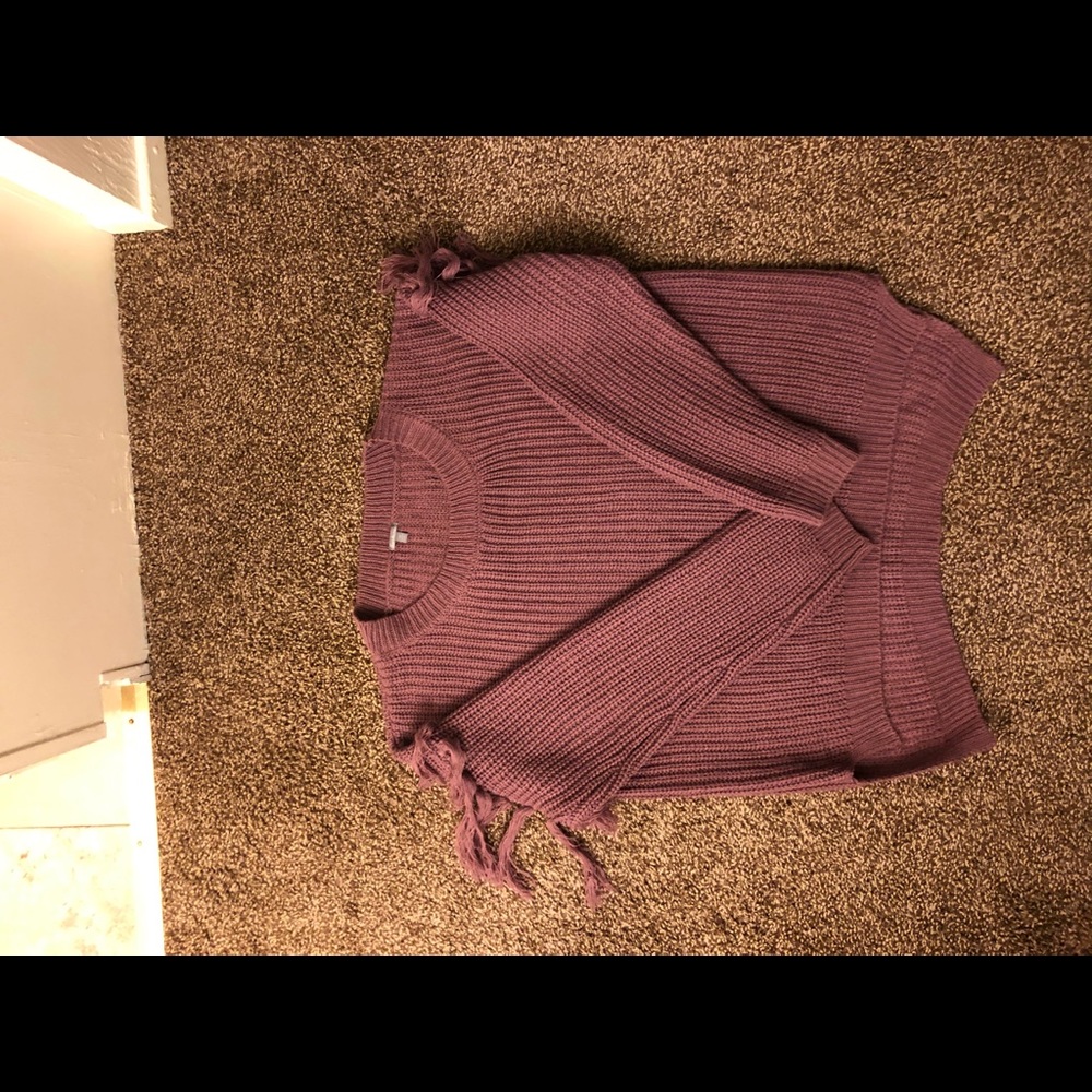 Mauve cable knit sweater💸💸